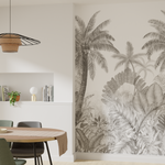 Décor panoramique jungle tropicale dans une salle à manger