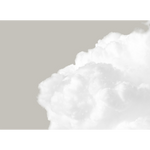 Décor panoramique avec un nuage blanc sur fond gris