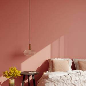 Peinture terracotta dans chambre à coucher