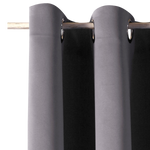 Rideau gris occultant sur tringle