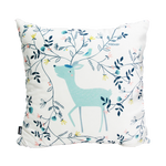Coussin enfant cerf avec branches fleuries
