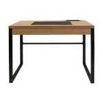 bureau en bois et métal noir