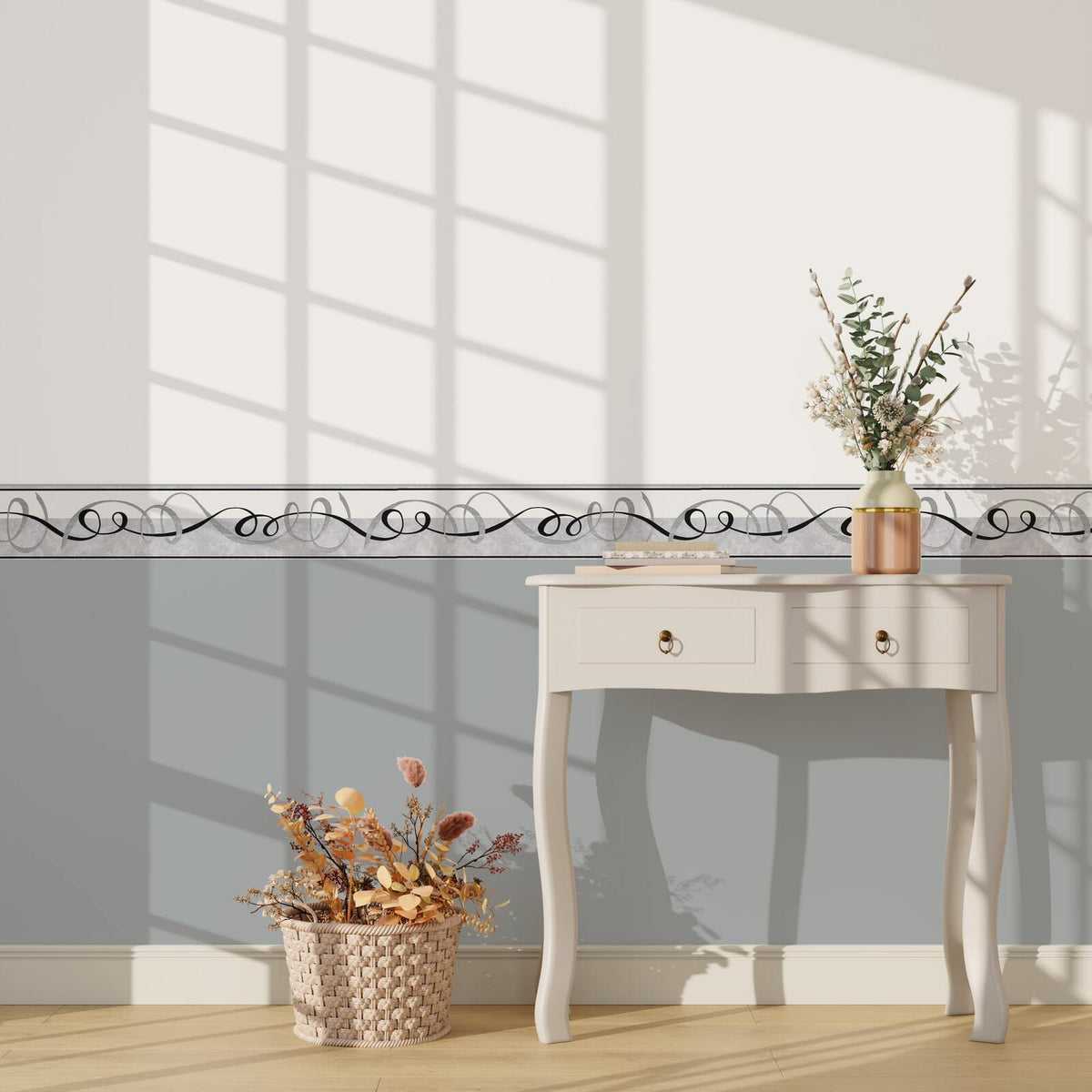 Frise vinyle Ruban Gris perle