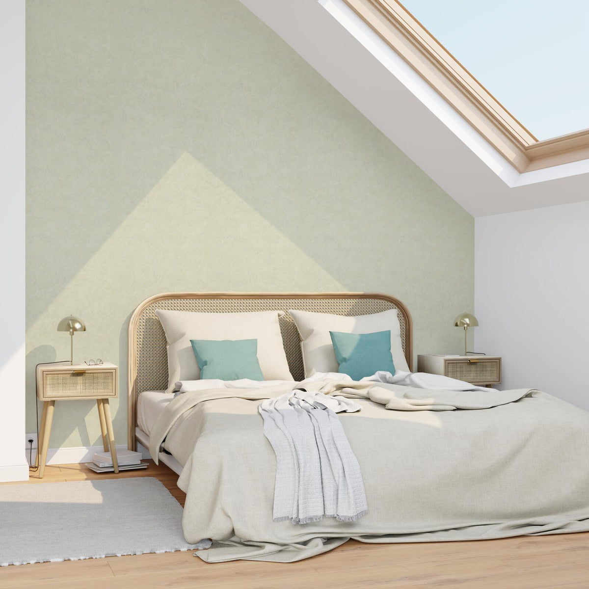 Papier peint intissé Ravenne Sable beige Crépi grésé