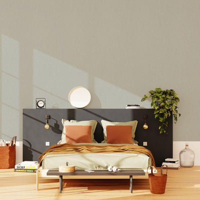 Papier peint intissé Calico Gris perle Lisse