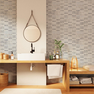 Papier peint intissé Riviera Gris fumé