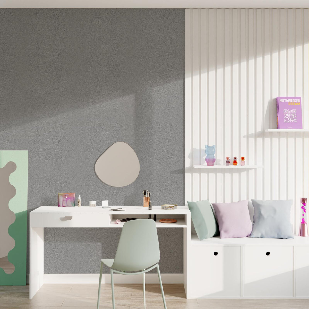 Papier peint intissé Infinity metallise Argent Lisse