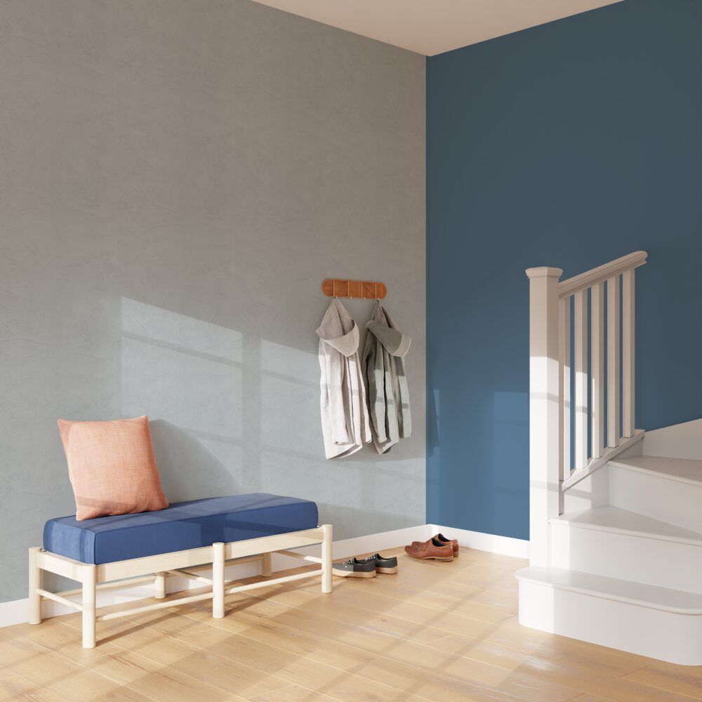 Papier peint intissé Ravenne Gris fumé Crépi grésé