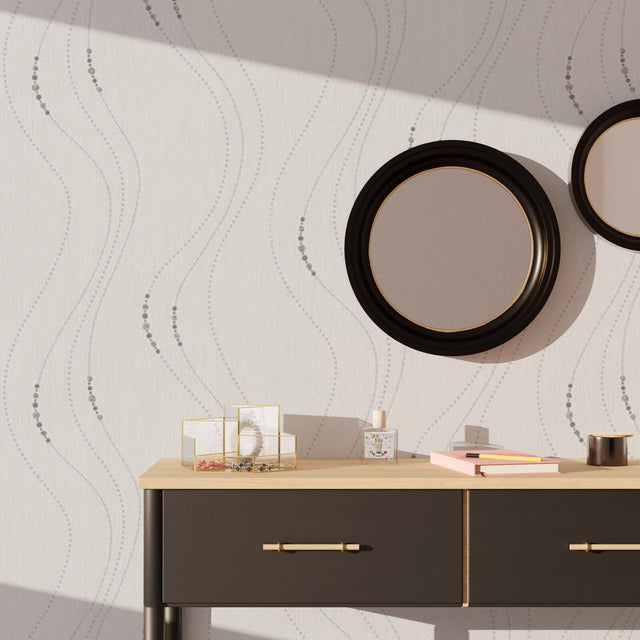 Papier peint intissé PERLIA coloris blanc