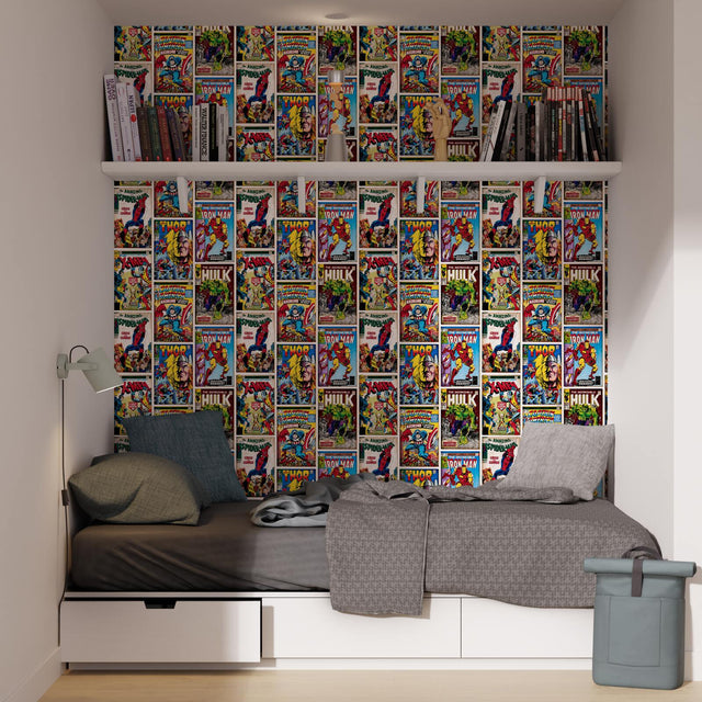 Papier peint HEROS MARVEL coloris multicolore