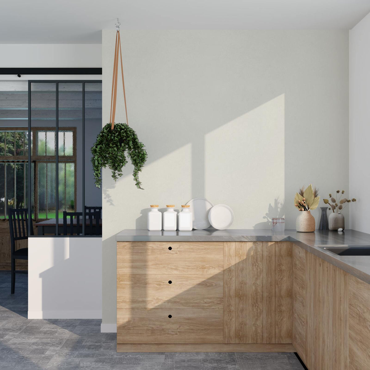 Papier peint intissé Malaga Blanc Taloché/enduit