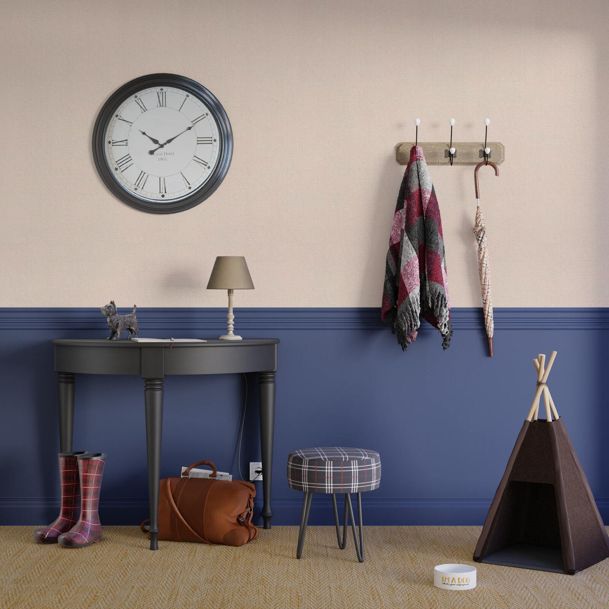 Papier peint intissé Florentine Sable beige Trame