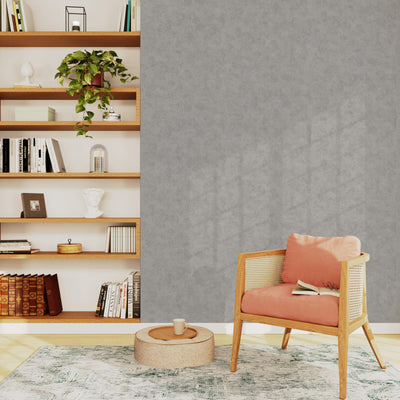 Papier peint intissé Essentielle Gris béton Lisse