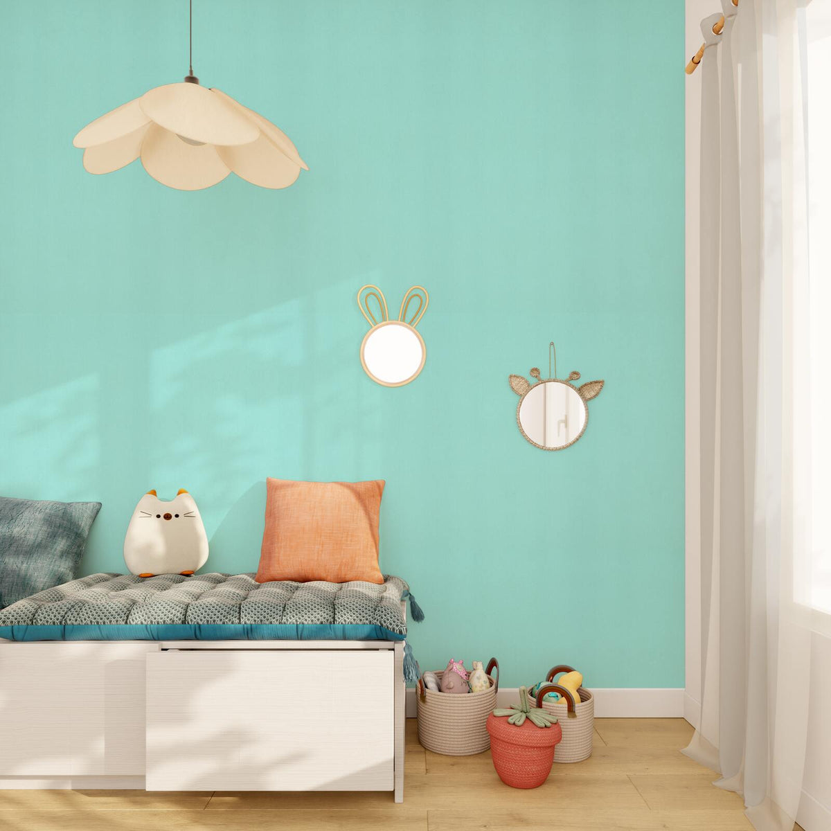 Papier peint intissé New infinity Menthe glacée Lisse