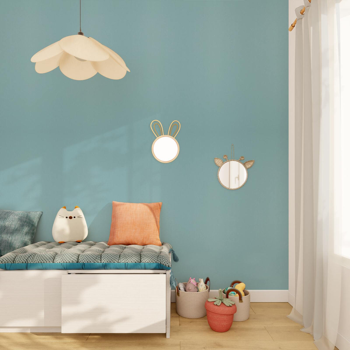 Papier peint intissé New infinity Bleu acier Lisse