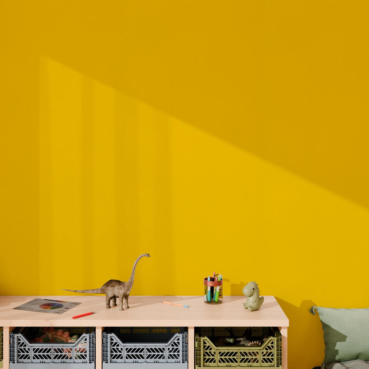 Papier peint intissé New infinity Jaune citron Lisse