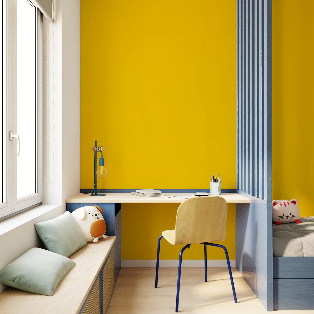 Papier peint intissé New infinity Jaune citron Lisse