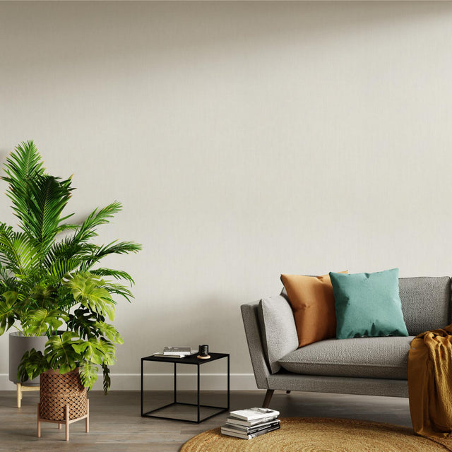 Papier peint intissé TWEED coloris blanc