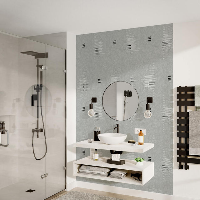 Papier peint intissé MAGIC LIGHT coloris gris moyen