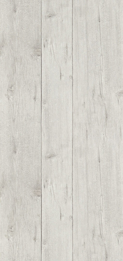Papier peint intissé Wood board Gris perle