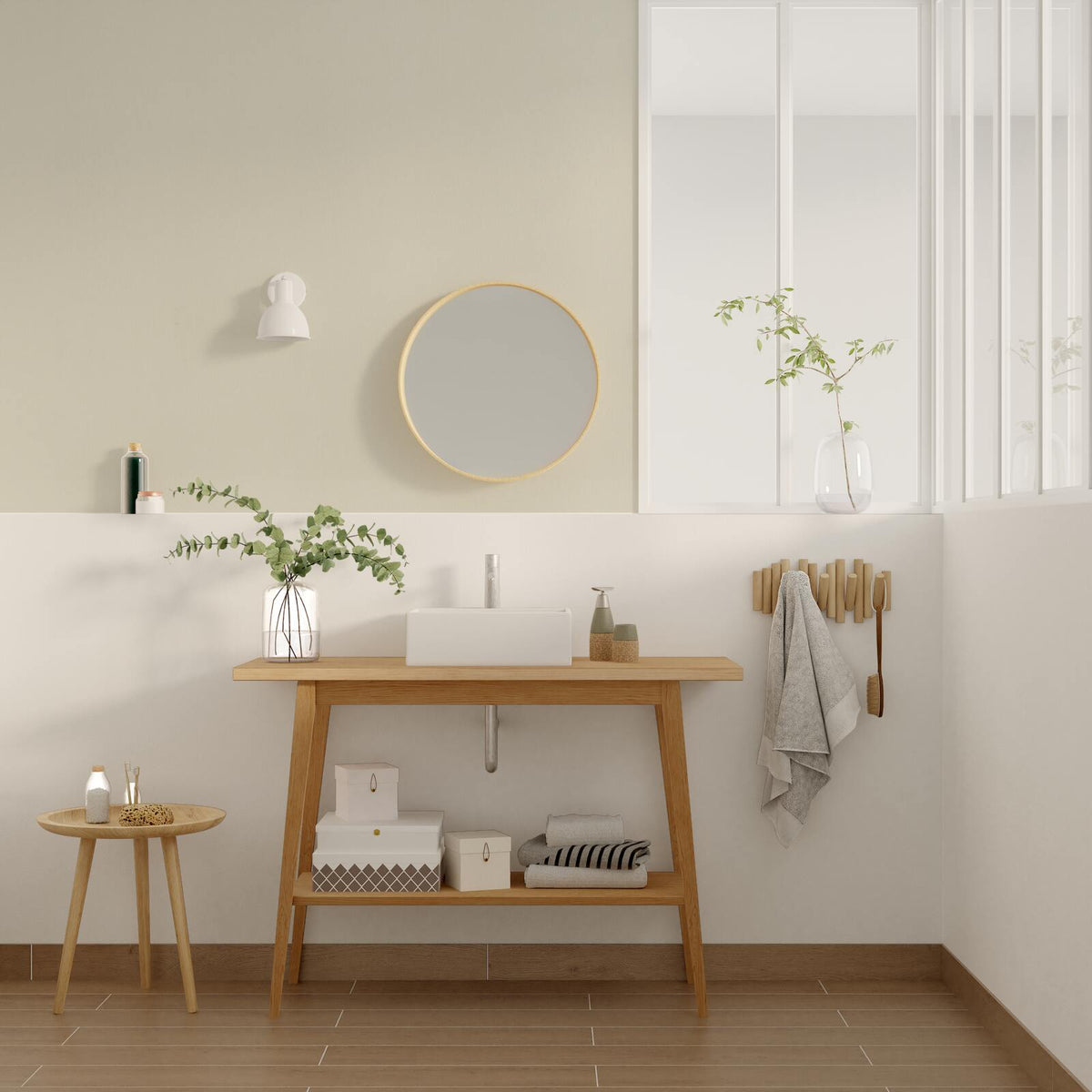 Papier peint intissé Opal Sable beige Lisse