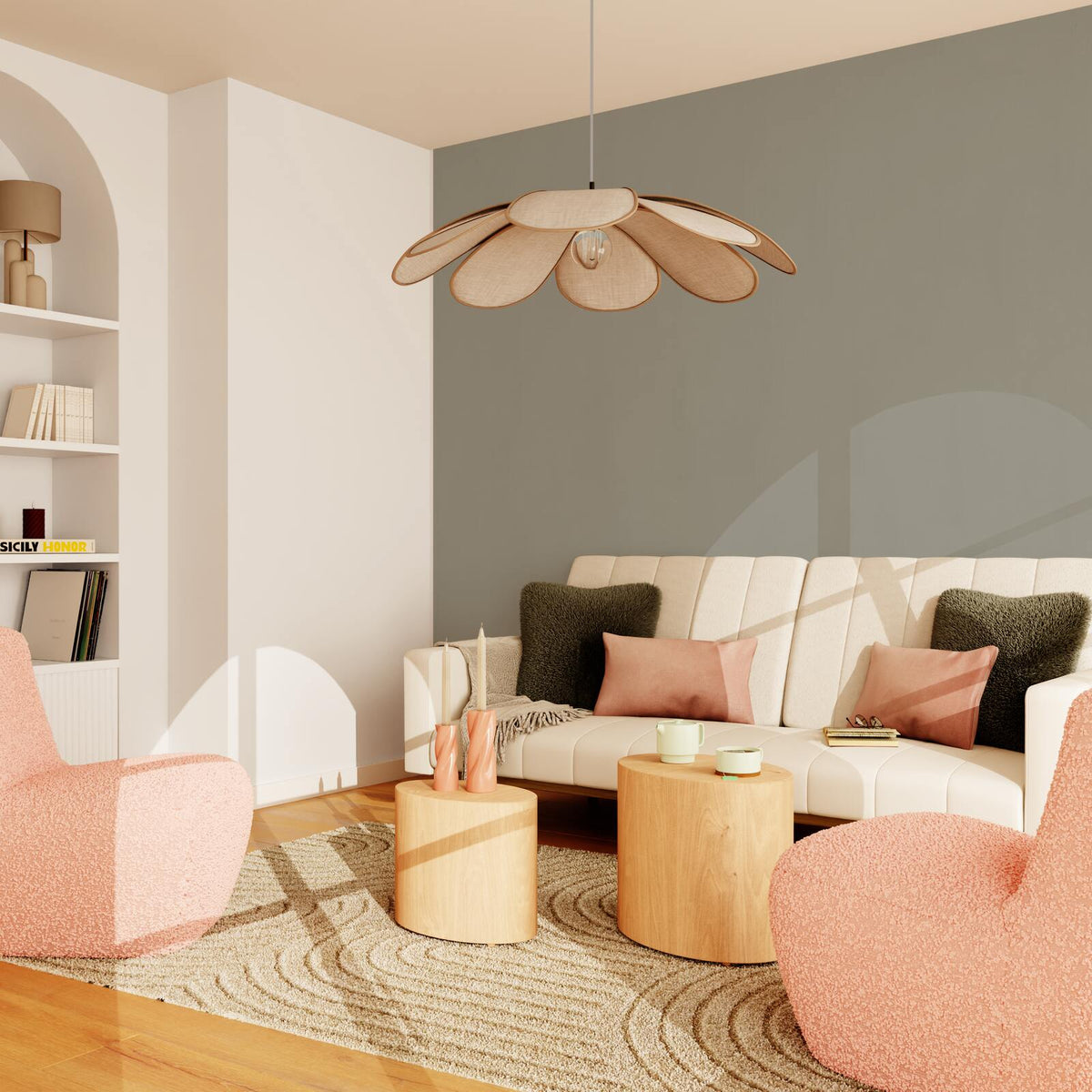 Papier peint intissé Opal Taupe Lisse