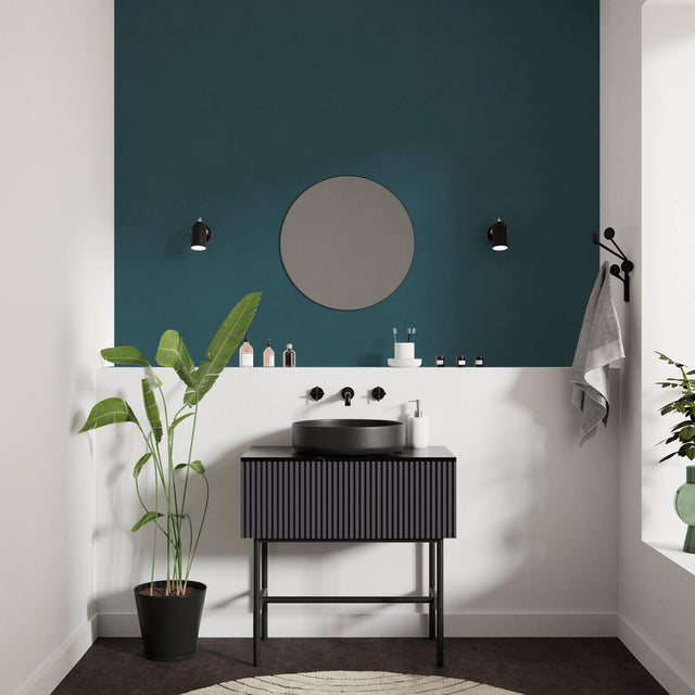 4MURS Papier peint intissé CLASSIC LINE bleu pétrole