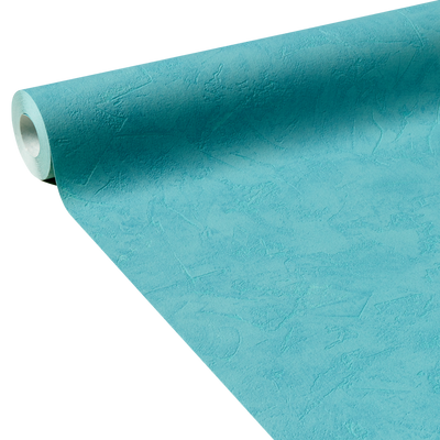 Papier peint intissé Ravenne Bleu turquoise Crépi grésé