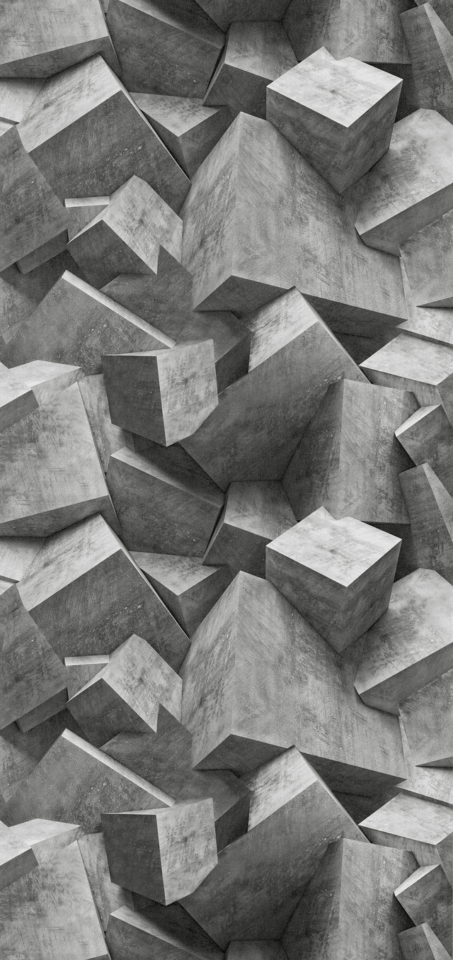 Papier peint intissé STONE FALL coloris gris béton