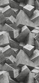 Papier peint intissé Stone fall Gris béton
