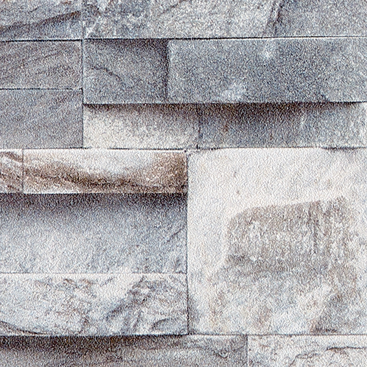 Papier peint intissé Parement pierre naturelle Gris béton