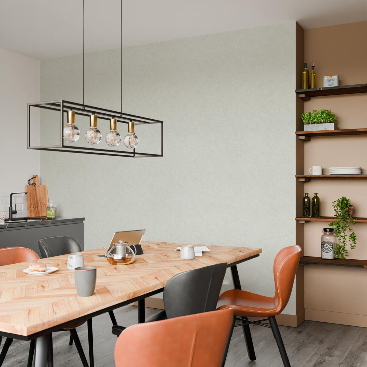 Papier peint intissé Aktea Gris perle Crépi grésé