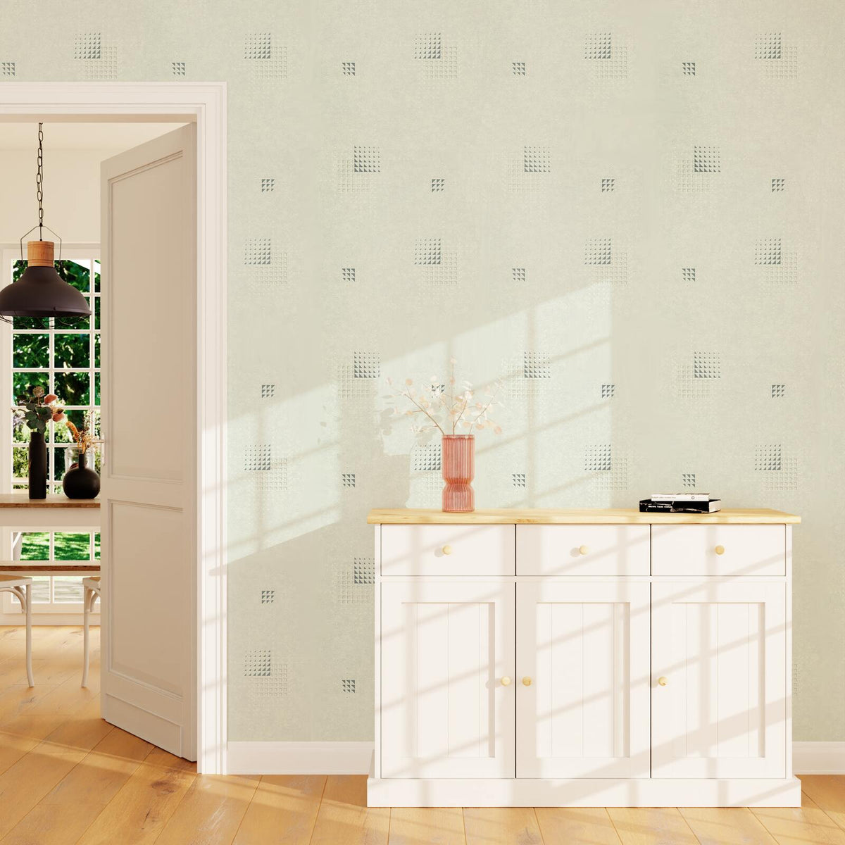 Papier peint intissé Magic light Blanc