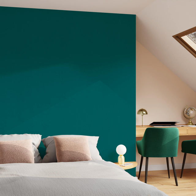 Papier peint intissé PALAZZO coloris vert émeraude