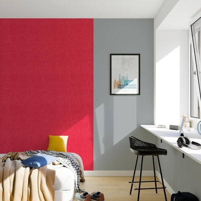 Papier peint Panama Rouge coquelicot Lisse