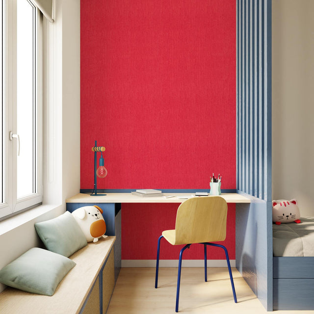 Papier peint PANAMA coloris rouge coquelicot