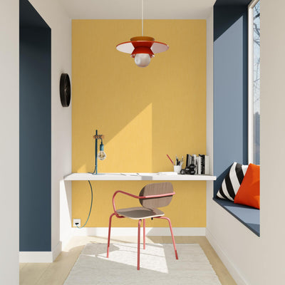 Papier peint Panama Jaune maïs Lisse