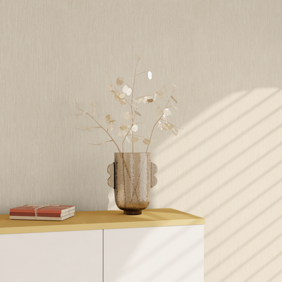 Papier peint Panama Écru Lisse