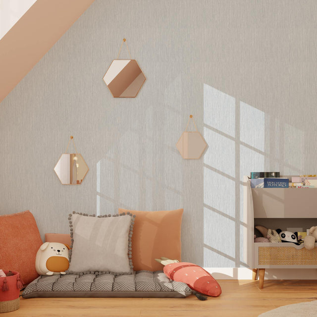 Papier peint PANAMA coloris gris perle