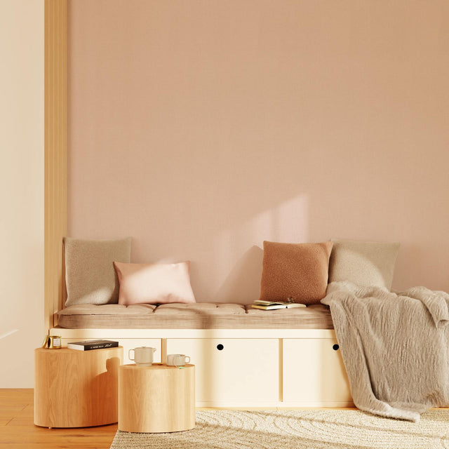 Papier peint intissé FLORENTINE coloris rose poudré