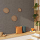 Papier peint intissé Curaçao Gris anthracite Paille orientale