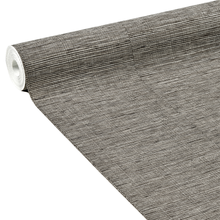 Papier peint intissé Curaçao Gris anthracite Paille orientale
