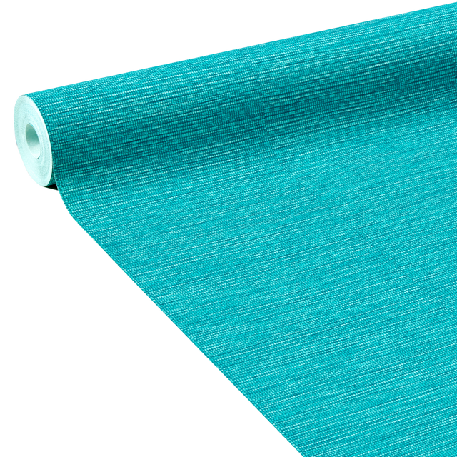 Papier peint intissé CURAÇAO coloris bleu turquoise