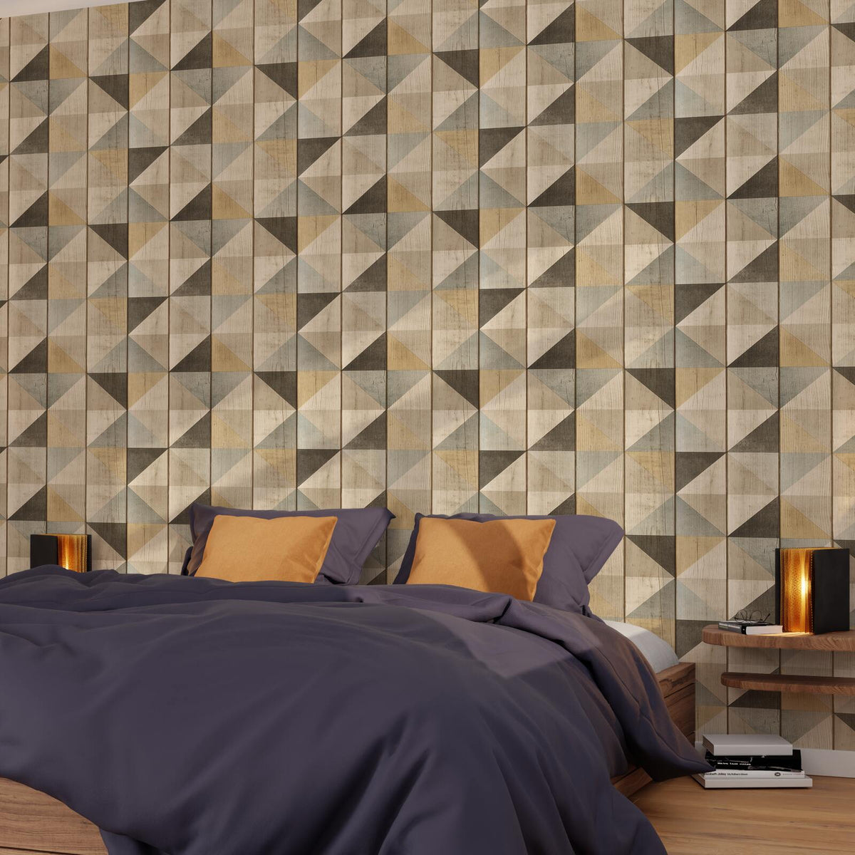 Papier peint intissé Lenny Bois 