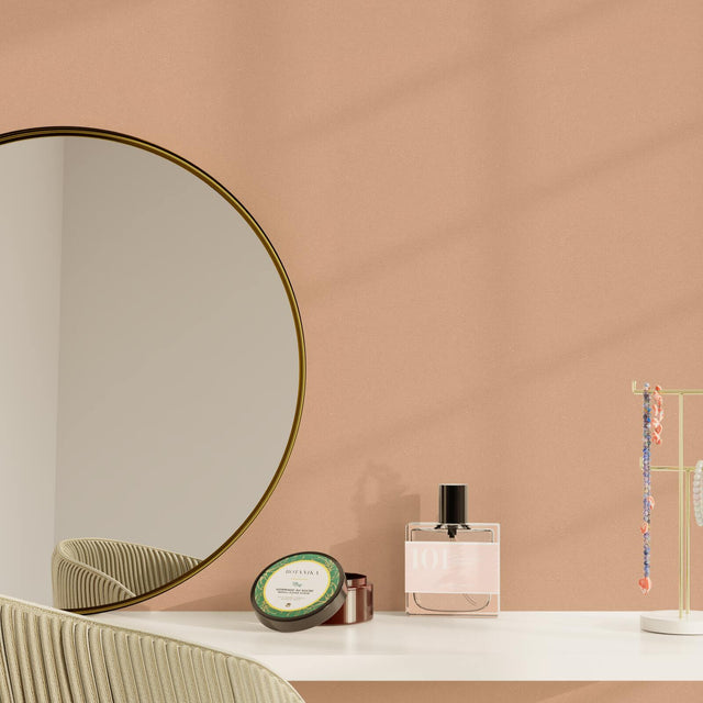 Papier peint intissé PALAZZO coloris rose cuivré