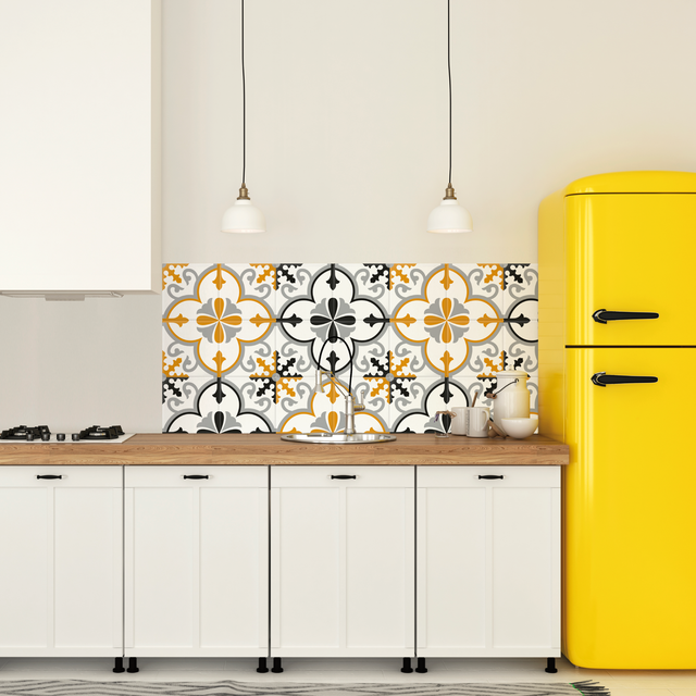 Grosfillex Revêtement adhésif SOCHIC SQUARE VOLUTE noir