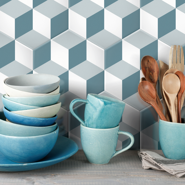 Grosfillex Revêtement adhésif SOCHIC SQUARE KUBE bleu