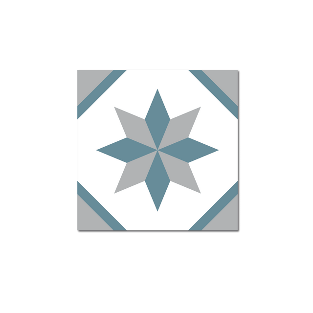 Grosfillex Revêtement adhésif SOCHIC SQUARE ROSACE bleu