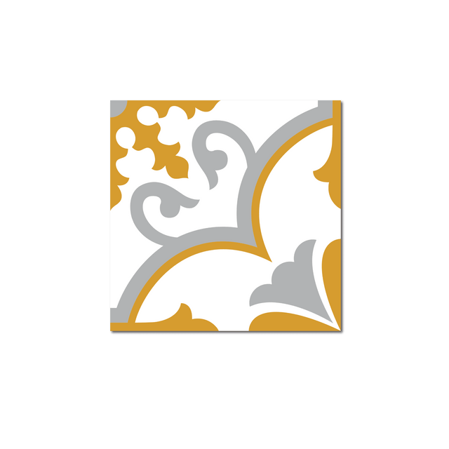 Grosfillex Revêtement adhésif SOCHIC SQUARE VOLUTE jaune