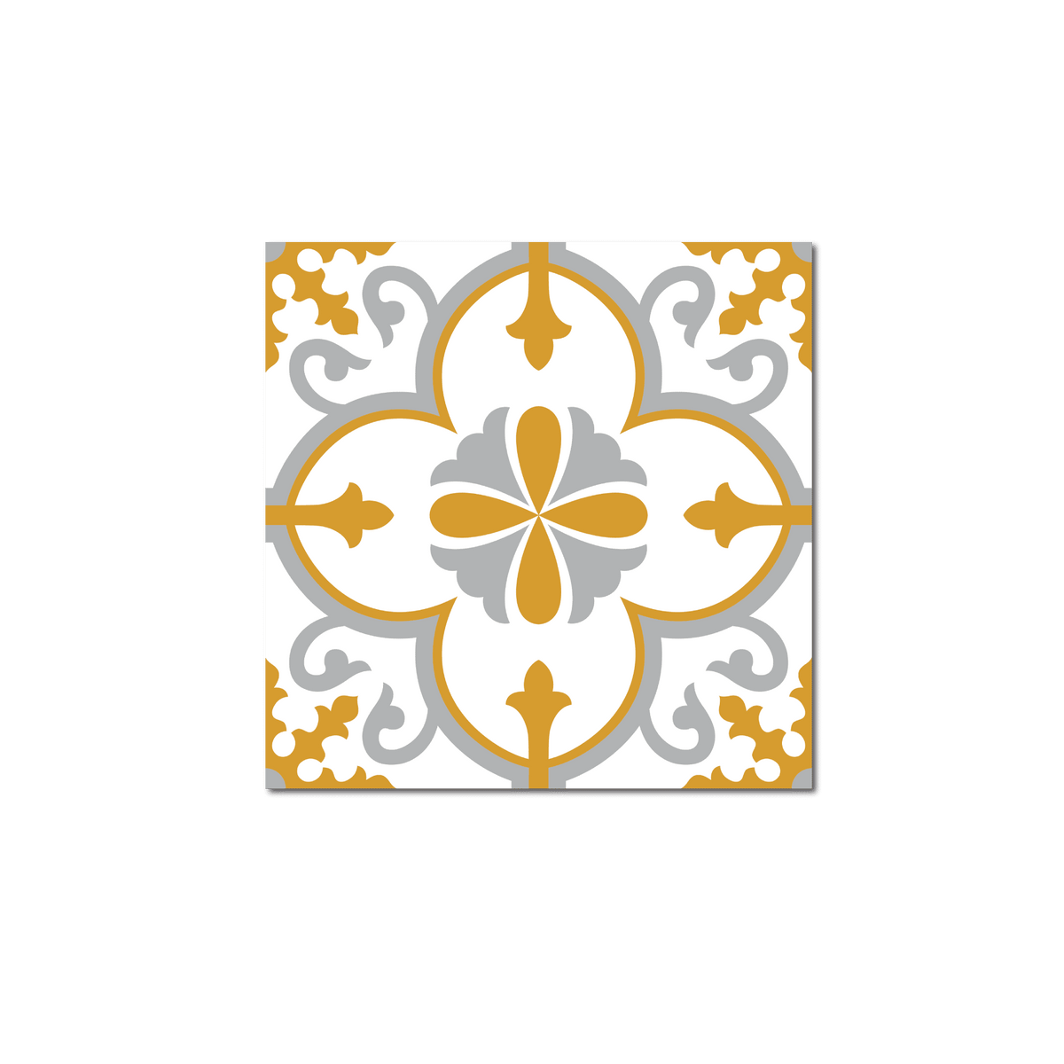 GROSFILLEX Revêtement décoratif adhésif Sochic square flore Jaune